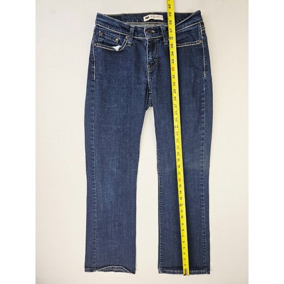 Levi's Size 8M Women 31 Inch Inseam 529 Curvy Boot Cut Blue Denim Logo Tag Jeans - Picture 12 of 12